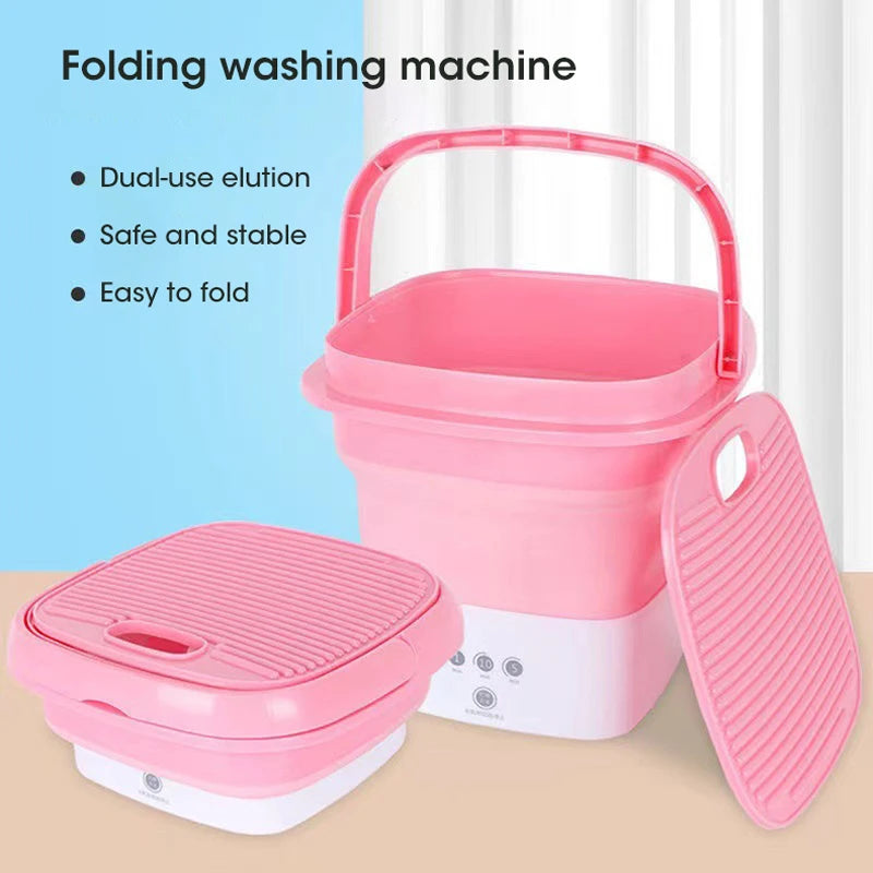 Folding Washing Machine with Dryer Bucket